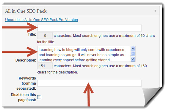 All in One SEO Pack Post Settings image